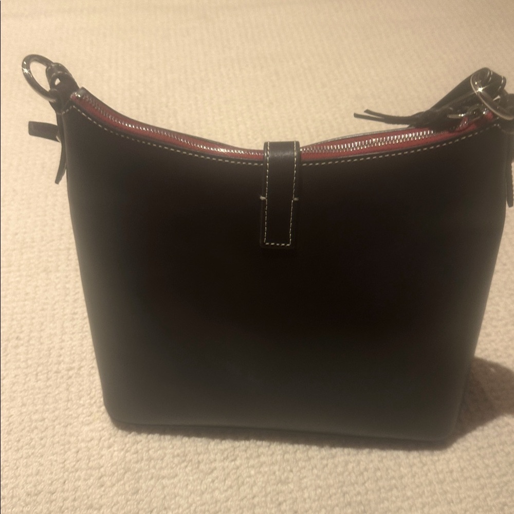 Dooney & Bourke Wine and Leather Bag with red accents - Picture 4 of 6